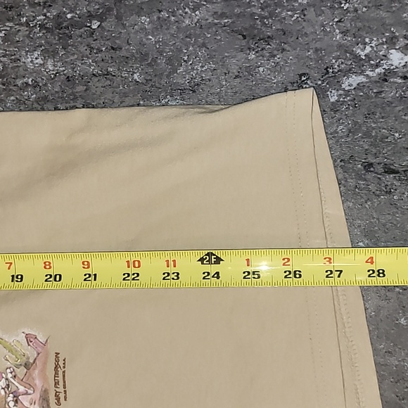 Vintage. USA Fabric. Anvil. COWBOY art by Gary Patterson. Men's size Large. - Picture 12 of 16